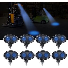ONERAY [20PCS] Led Forklift Safety Light 8w Blue Spot Lights for Warehouse Warning Spot Light DC10-100V 250LM 5.5inch