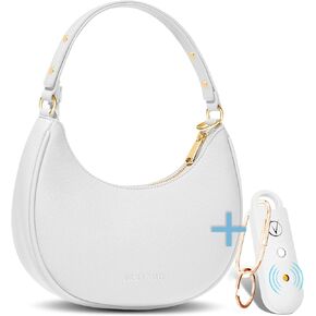 Vantamo Half Moon Clutch Bag for Women with Anti Theft RFID Protection and Personal Alarm for Women