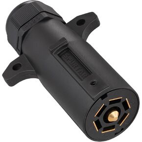 SPERTAR 7 PIN مقطورة مقطوعة مقاومة للماء ، جولة 7 Way Trailer Pluge جديد ترقية ، موصل القابل للفصل الأسلاك الأسلاك محول محول الذك