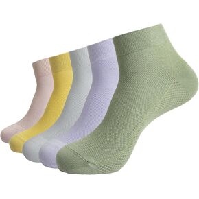 Women Men Cotton Ankle Crew Socks,Comfort Breathable Dress Socks，Super soft Quarter Socks 5 Pairs
