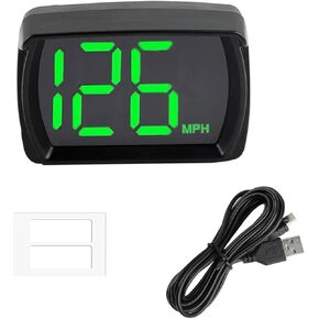 1 PC GPS Speedometer HUD for Cars, Plug & Play Digital Speedometer, Heads Up Display MPH with Shading Plate Cover, Universal Speedometer for Cars, Trucks, SUVs (Black)