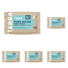 Terra Bamboo Baby Wipes: Manuka Honey, 99.5% Pure New Zealand Water, 100% Biodegradable Bamboo Fiber, 0% Plastic, Unscented Baby Wipes for Sensitive Skin, 12 Packs of 70 Wipes