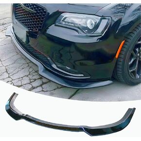 Front Bumper Lip Splitter Spoiler Fit for Chrysler 300 C/S/Limited/Touring 2015-2023 Gloss Black 3pcs Accessories Air Chin Body Kit