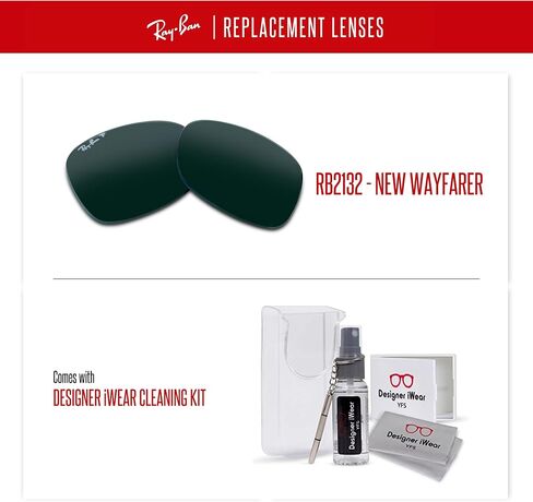 Original Wayfarer RB2140 Replacement Lenses For Men For Women + BUNDLE with Designer iWear Eyewear Kit in Saudi Arabia