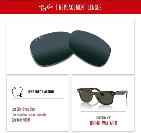 Original Wayfarer RB2140 Replacement Lenses For Men For Women + BUNDLE with Designer iWear Eyewear Kit in Saudi Arabia