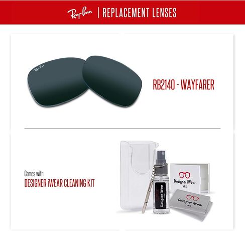 Original Wayfarer RB2140 Replacement Lenses For Men For Women + BUNDLE with Designer iWear Eyewear Kit in Saudi Arabia