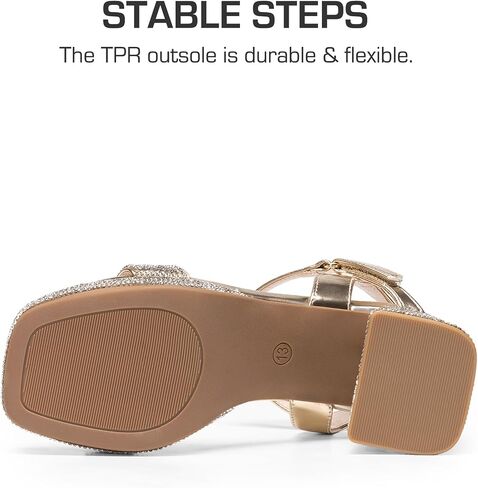 DREAM PAIRS Girls Sandals Open Toe Low Block Chunky Heels Sandals Party Dress Pumps Shoes for Little Big Kid in Saudi Arabia