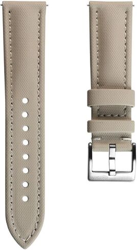 WatchGecko Atlas Sailcloth Waterproof Watch Strap – Quick-Release Spring Bars, Brushed Stainless-Steel Buckle, 18mm, 19mm, 20mm, 21mm, 22mm Sizes, 5 Color Options in Saudi Arabia