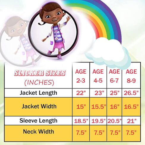 Disney Girls' Doc McStuffins (Stuffy Dragon) Hooded Rain Slicker in Saudi Arabia