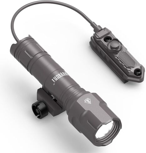 Feyachi Rifle Light 1200LM 22500Candela WL25 Tactical AR Flashlight LED Outdoor Light with Pressure Switch & Picatinny Rail Mount, 3 Modes - High/Low/Strobe (Mlok-Black) in Saudi Arabia