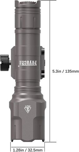 Feyachi Rifle Light 1200LM 22500Candela WL25 Tactical AR Flashlight LED Outdoor Light with Pressure Switch & Picatinny Rail Mount, 3 Modes - High/Low/Strobe (Mlok-Black) in Saudi Arabia