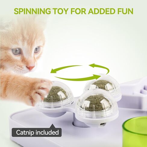 ALL FOR PAWS Interactive Cat Puzzle Feeder & Slow Feed Toy – Mental Stimulation Treat Dispenser Maze for Indoor Cats, Enrichment & Cat Food Toy in Kuwait