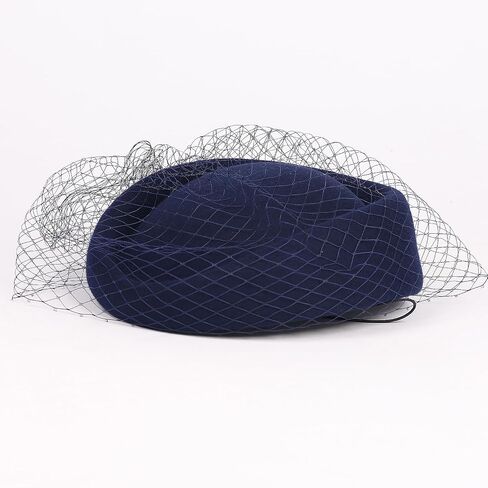 Wool Felt Vintage Beret Wedding Top Hats for Women Elegant Church Fedoras with Veil Ladies Cap Autumn Winter in Saudi Arabia