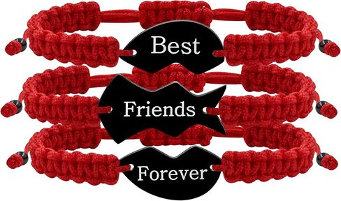 3pcs Black Puzzle Heart Piece Best Friends Forever Set لأفضل الأصدقاء الفولاذ المقاوم للصدأ لفة سوار أسود سلسلة BFF مطابقة للمجوهرات الصداقة للنساء Y4119 in Kuwait