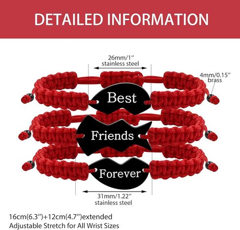 3pcs Black Puzzle Heart Piece Best Friends Forever Set لأفضل الأصدقاء الفولاذ المقاوم للصدأ لفة سوار أسود سلسلة BFF مطابقة للمجوهرات الصداقة للنساء Y4119 in Kuwait