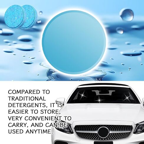 30PCS Washer Fluid Tablets, Windshield Wiper Fluid Cleaner Concentrate, Car Windshield Window Washer Solid Effervescent, Remove Glass Stains for Car Room Kitchen Window Glass Cleaning in Saudi Arabia