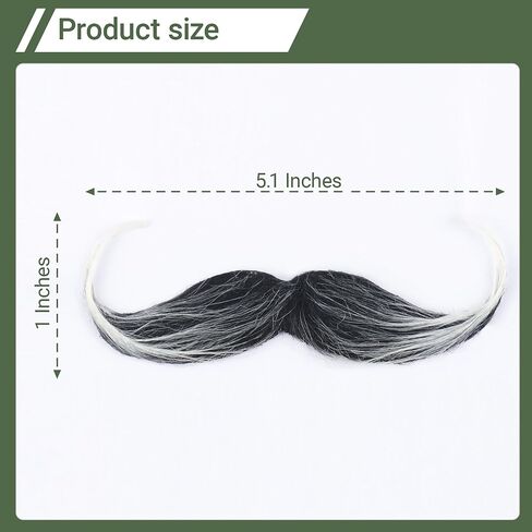 Fake Beard and Mustache for Men False Stick On Handlebar Mustaches Self Adhesive Fake Facial Hair in Saudi Arabia