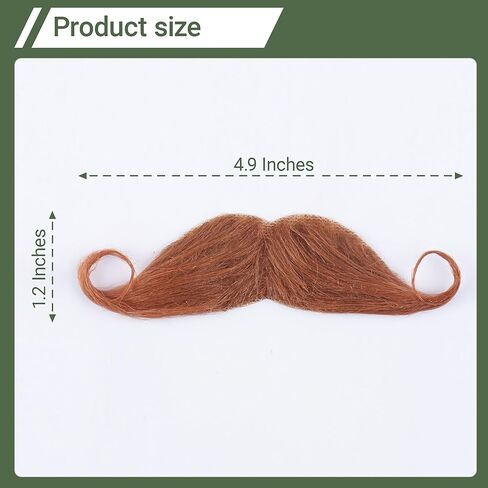 Fake Beard and Mustache for Men False Stick On Handlebar Mustaches Self Adhesive Fake Facial Hair in Kuwait