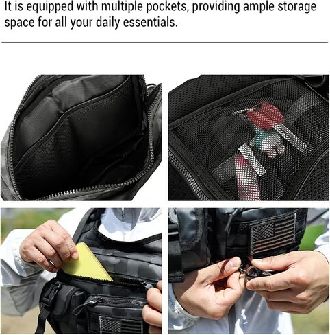 Outdoor Sports Chest Bag for Men, Water Resistant Lightweight EDC Front Running Vest Bag for Workouts Hiking Cycling in Saudi Arabia