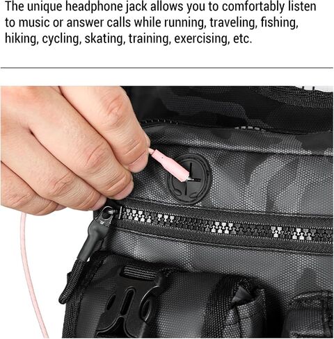 Outdoor Sports Chest Bag for Men, Water Resistant Lightweight EDC Front Running Vest Bag for Workouts Hiking Cycling in Saudi Arabia