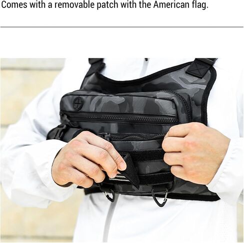 Outdoor Sports Chest Bag for Men, Water Resistant Lightweight EDC Front Running Vest Bag for Workouts Hiking Cycling in Saudi Arabia