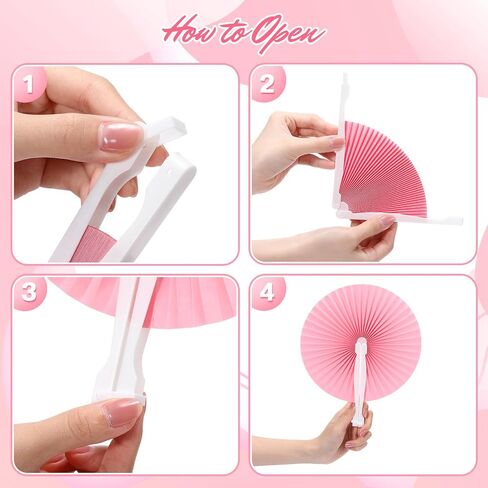 24 Pieces Folding Paper Hand Fans Handheld Round Decorative Wedding Foldable Fans Chinese Japanese DIY Crafts Fans Bulk for Summer Picnic Bridal Birthday Church Party Favors(Multicolor) in Saudi Arabia