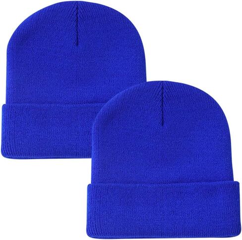 2 Pcs Kids Knit Beanie Caps Solid Color Winter Hats Warm Slouchy Beanie Hat Unisex Cute Cuffed Beanies Cold Weather Skull Caps Green in Saudi Arabia