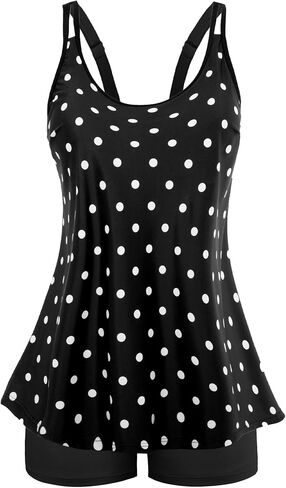 Arolina Tankini Swimsuits for Women Tummy Control Two Piece Bathing Suits Flowy Swim Tops with Boy Shorts in Saudi Arabia
