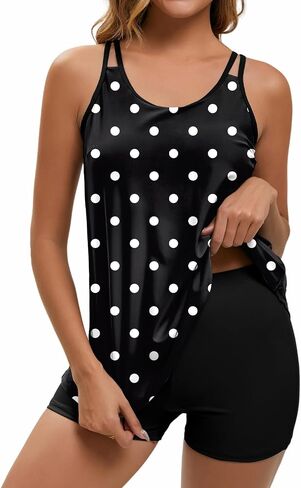 Arolina Tankini Swimsuits for Women Tummy Control Two Piece Bathing Suits Flowy Swim Tops with Boy Shorts in Saudi Arabia