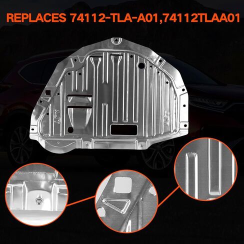 74112-TLA-A01 درع دفقة محرك مع قفازات البراغي المتصاعدة وورق رملي متوافق مع Honda CRV EXL EXL 2017-2022 1.5L L4 ، استبدل: 74112TLAA01 in Kuwait