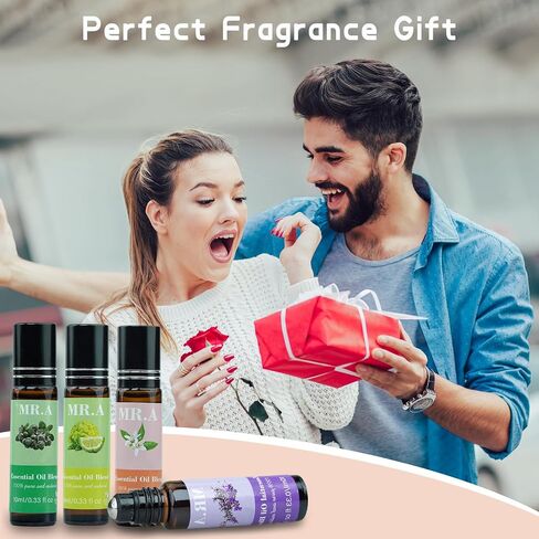 3 Pack Essential Roll On Blend Oils Set, 100% Natural Fragrance Oil, Aromatherapy Roll On Blend Oil with Pure Lavender Oil, Gift for Women Men 0.33 fl.oz in Kuwait