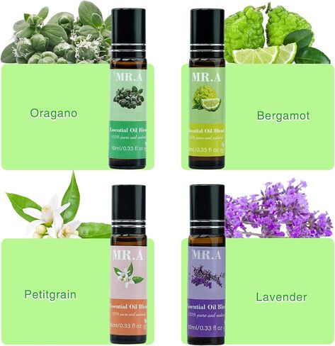 3 Pack Essential Roll On Blend Oils Set, 100% Natural Fragrance Oil, Aromatherapy Roll On Blend Oil with Pure Lavender Oil, Gift for Women Men 0.33 fl.oz in Kuwait