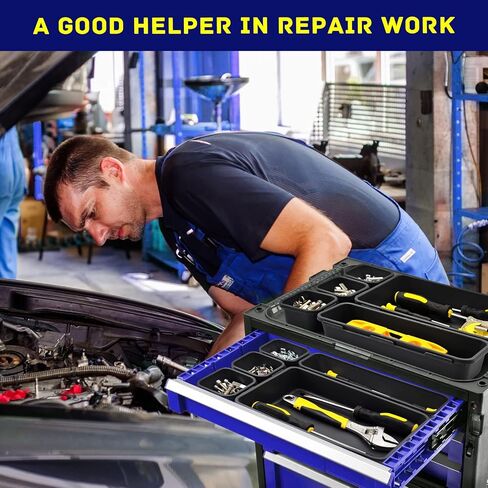 منظم صندوق الأدوات ، مقسم أدوات درج أدوات ، مؤسسة صندوق الأدوات ، منظمي أدوات المرآب والتخزين ، ملحقات مربع الأدوات لخزانة الصدر الأدوات (الأزرق (47 ٪)) in Kuwait