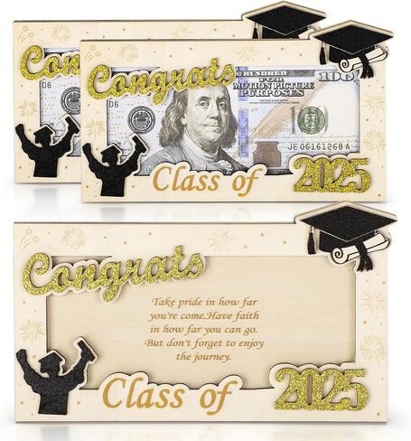 2025 Graduation Money Holder,Acrylic Graduation Gifts Money Cards Envelope Wallet Gifts for Graduates, High School,Graduation Party Favor Supplies in Saudi Arabia