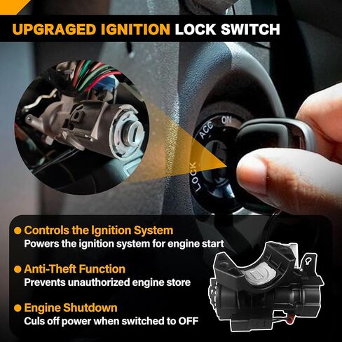 81910-B2100 Ignition Lock Cylinder Housing Assembly with 2 Keys Compatible with Kia Soul 2014-2019, Kia Soul EV 2015-2019, Ignition Lock Switch Assembly Replaces 81450-34190, 93110-3S000, 81910-B2110 in Kuwait