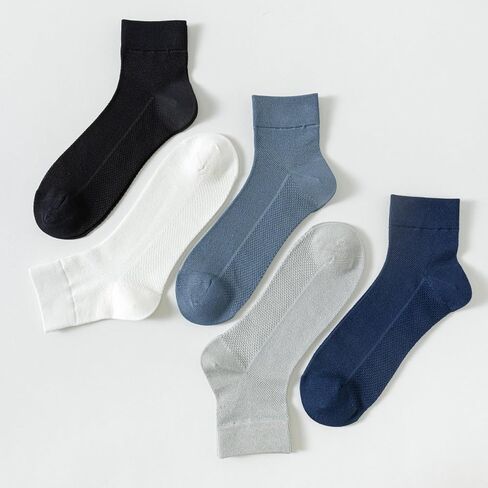 Women Men Cotton Ankle Crew Socks,Comfort Breathable Dress Socks，Super soft Quarter Socks 5 Pairs in Saudi Arabia