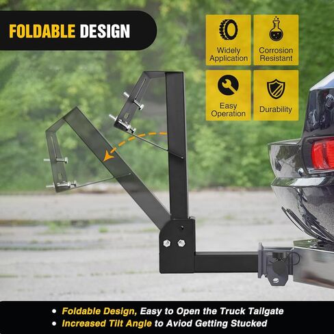 Nilight Trailer Hitch Spare Tire Carrier Adjustable Hitch Spare Tire Mount for Truck SUV ATV UTV for 2 Inch Receiver Fits 4 & 5 & 6 Lugs Trailer Wheels in Saudi Arabia