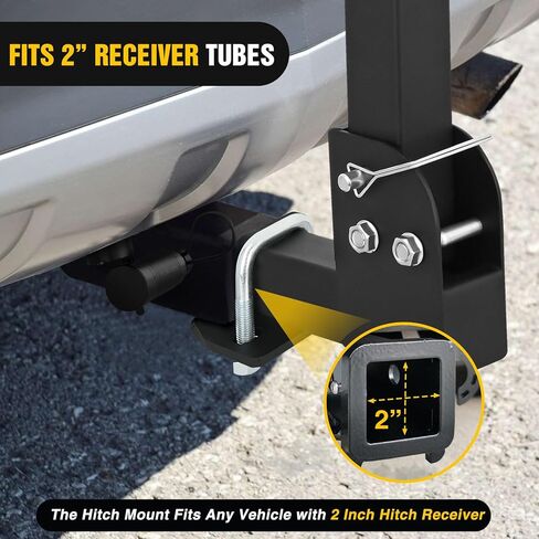 Nilight Trailer Hitch Spare Tire Carrier Adjustable Hitch Spare Tire Mount for Truck SUV ATV UTV for 2 Inch Receiver Fits 4 & 5 & 6 Lugs Trailer Wheels in Saudi Arabia