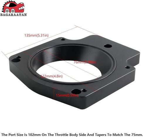92mm LS Throttle Body Adapter Compatible WithLS1 3 Bolt Intake Manifold to LS3 4 Bolt Throttle Body DBC LM7 LR4 LQ4 LS6 L59 LQ9 LM4 L33 LSX 4.8L 5.3L 5.7L 6.0L Replacement for 551513 in Kuwait