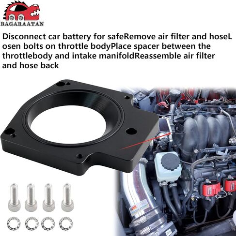 92mm LS Throttle Body Adapter Compatible WithLS1 3 Bolt Intake Manifold to LS3 4 Bolt Throttle Body DBC LM7 LR4 LQ4 LS6 L59 LQ9 LM4 L33 LSX 4.8L 5.3L 5.7L 6.0L Replacement for 551513 in Kuwait