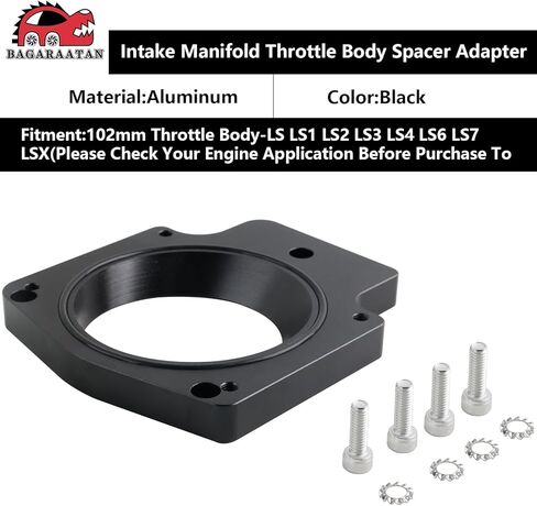 92mm LS Throttle Body Adapter Compatible WithLS1 3 Bolt Intake Manifold to LS3 4 Bolt Throttle Body DBC LM7 LR4 LQ4 LS6 L59 LQ9 LM4 L33 LSX 4.8L 5.3L 5.7L 6.0L Replacement for 551513 in Kuwait