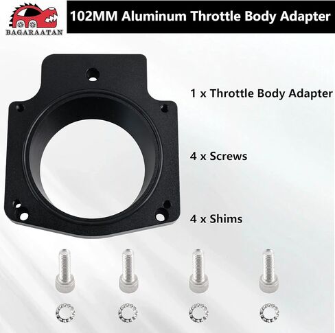 92mm LS Throttle Body Adapter Compatible WithLS1 3 Bolt Intake Manifold to LS3 4 Bolt Throttle Body DBC LM7 LR4 LQ4 LS6 L59 LQ9 LM4 L33 LSX 4.8L 5.3L 5.7L 6.0L Replacement for 551513 in Kuwait
