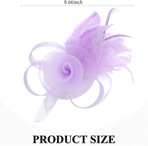 Victorian Feather Fascinators Hats - 2025 Derby Attire Headwear with Hairpin,1920s Tea Party Hat for Woman in Saudi Arabia