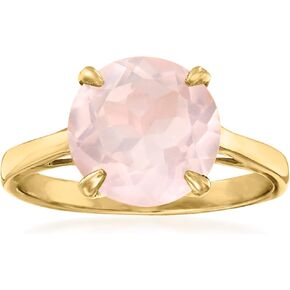 Ross-Simons 3.20 Carat Rose Quartz Ring in 14kt Yellow Gold