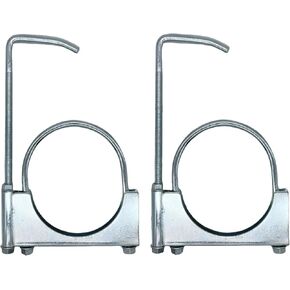 2 PCS 4 "مشبك العادم العالمي مع شماعات ، شماعات العادم تناسب 4" أنبوب العادم