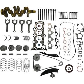 Engine Rebuild Head Gasket Set Crankshaft Timing Chain Kit Connecting Rod Piston Kit Valve Fit For Rio Hyundai Solaris Accent 2011-2017 i30 2007-2016 Kia Soul 2008-2011 Ceed 2006-2012 G4FG 1.6L