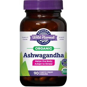 Oregon's Wild Harvest Organic Ashwagandha Non-GMO Herbal Supplements for Stress Relief, Immune Support, Balanced Energy Levels & Mood Support, 180 Count