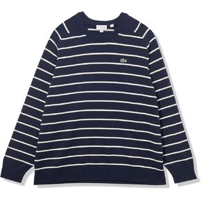Lacoste Men's Classic Fit Striped Crew Neck Sweater