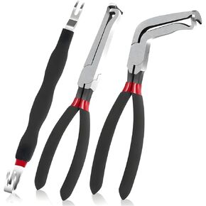 (3PCS) 8" 60-Degree Electrical Disconnect Pliers for Automotive Connectors & Sensors, Electrical Connector Separator, Electrical Connector Pliers, Angled Wire Plug Removal Tool