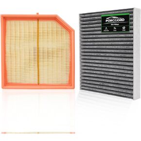 1Pcs HEPA Cabin Air Filter and 1Pcs Engine Air Filter Fit for Silverado 1500 (2019-2022)/Suburban (2021-2022)/Tahoe (2021-2022) Carbon Cabin Filter Replacement CF11966 84121217